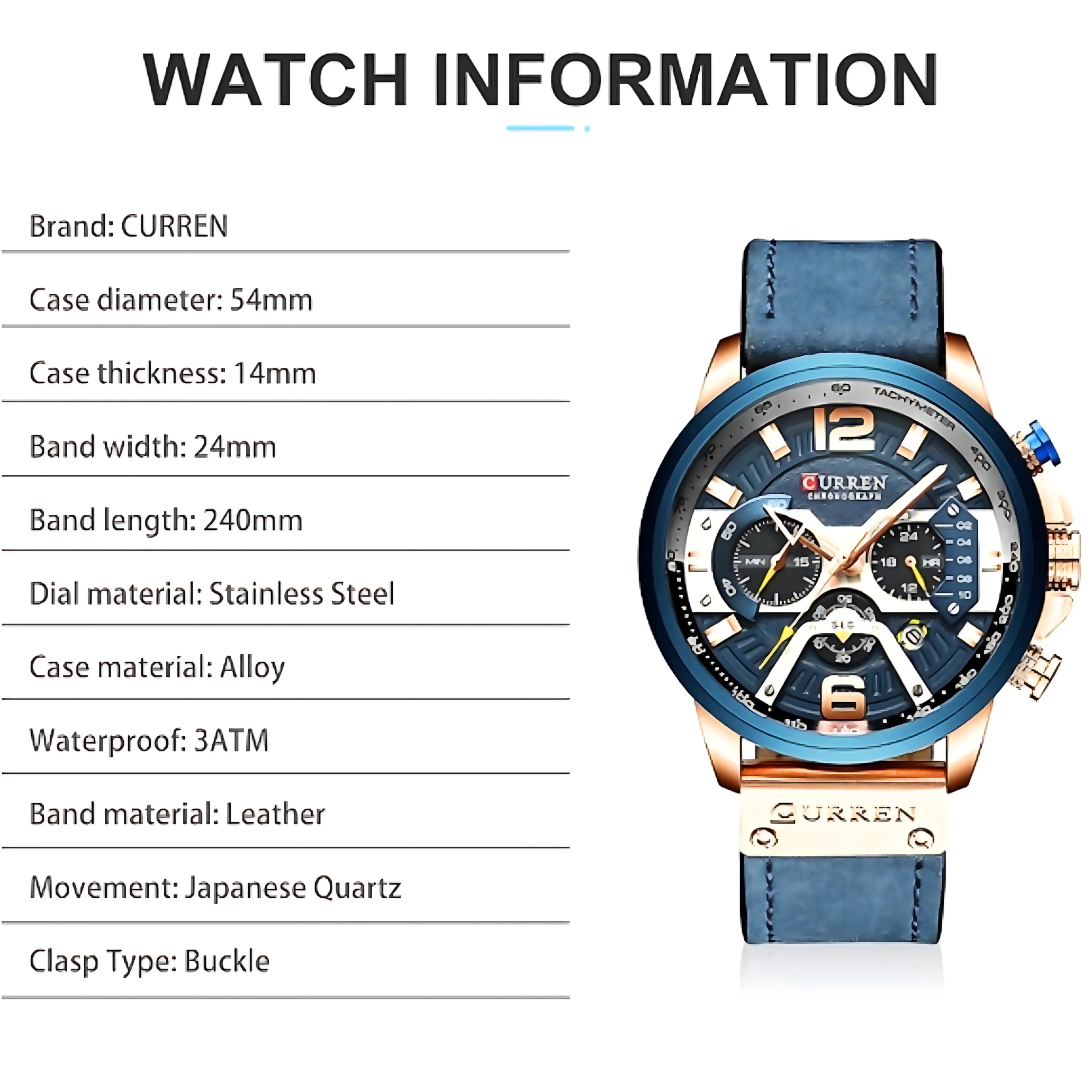Manike 8329 Chronograph Herren Uhr